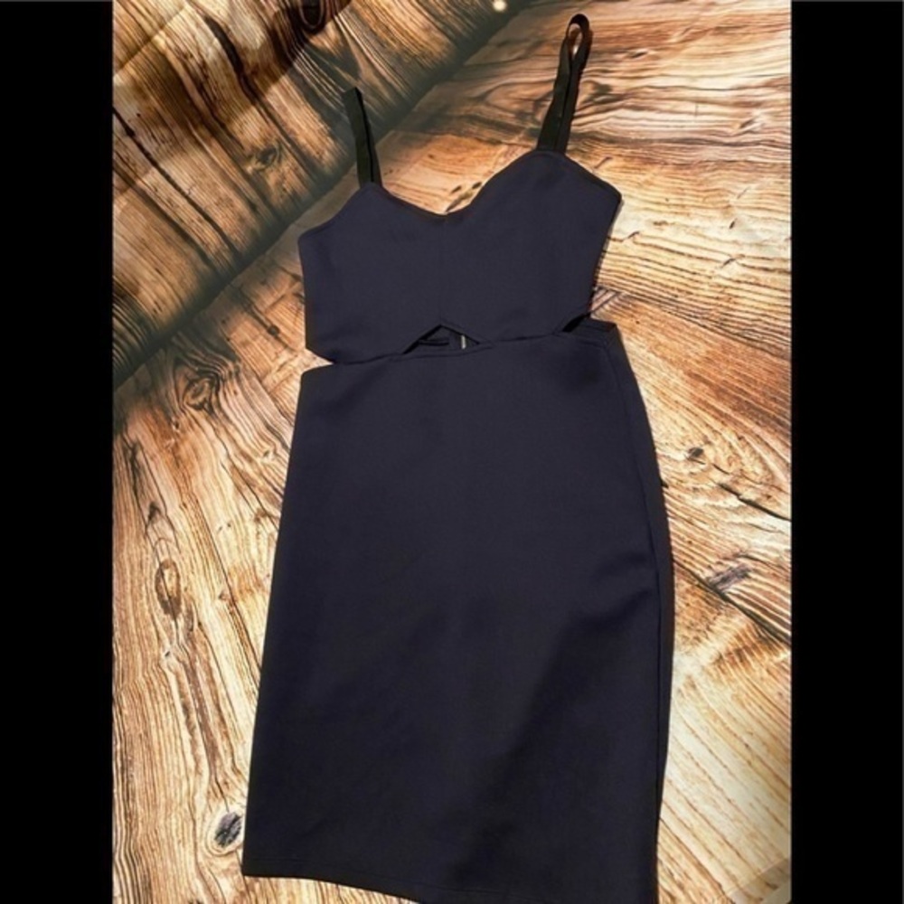 H&M stunning summer dress navy blue medium
